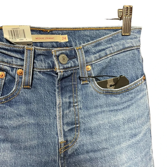 Levi's Wedgie Straight Jeans‎ Jive Sound Wash Size 24 - Picture 7 of 15